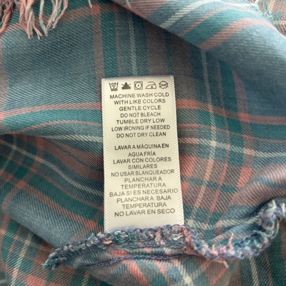 Billy T Strappy Maxi Dress in Hamp Plaid Small Sharkbite Raw Hem Lyocell *Flaw* - Picture 11 of 13